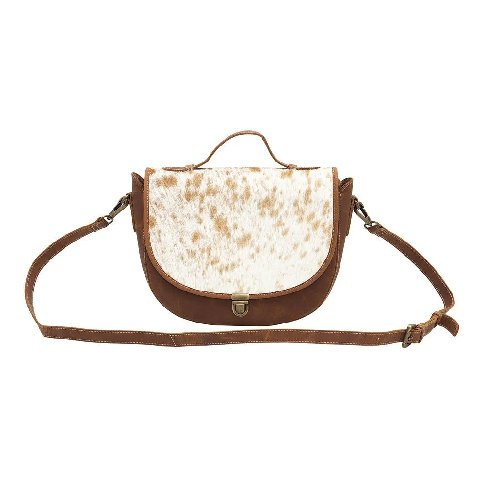 Vanilla Fiesta Leather & Hair On Bag sold by Myra Bag