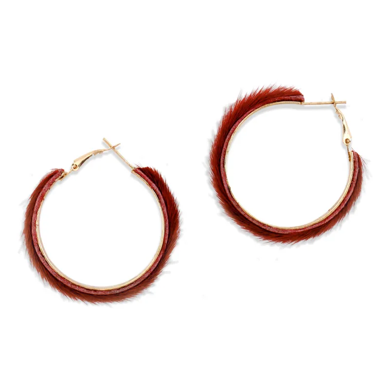 Vermilion Hoops Earrings sold by Myra Bag