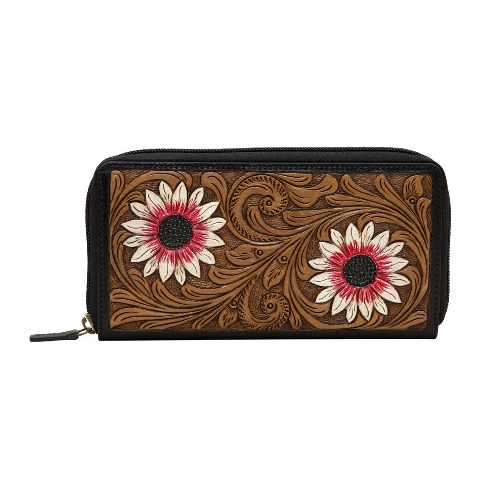 Orange Bloom Wallet sold by Myra Bag