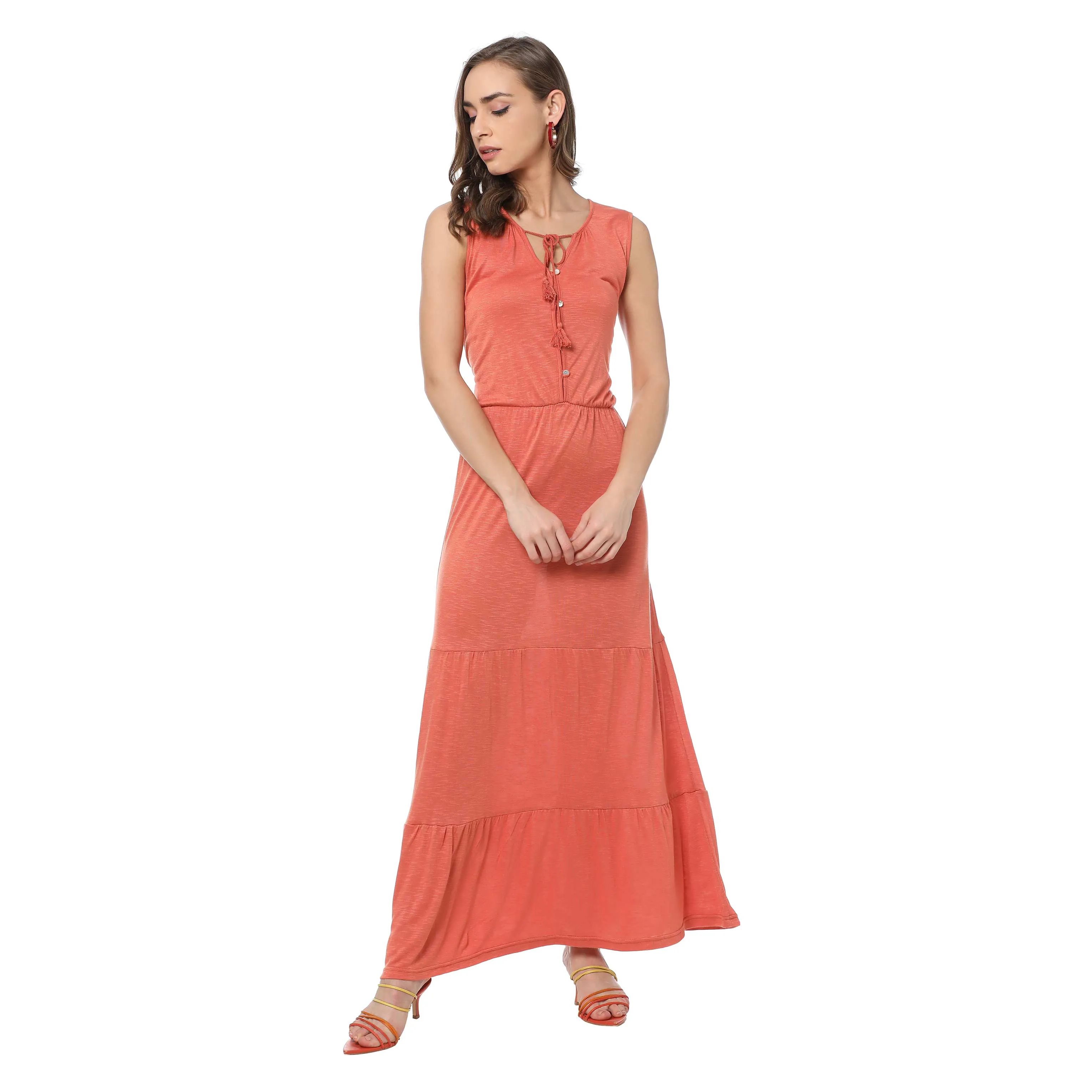 Layered Coral Dress sold by Myra Bag product image thumbnail 2
