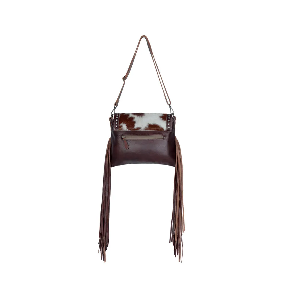 Carved Blossoms Leather & Hairon Bag sold by Myra Bag product image thumbnail 5