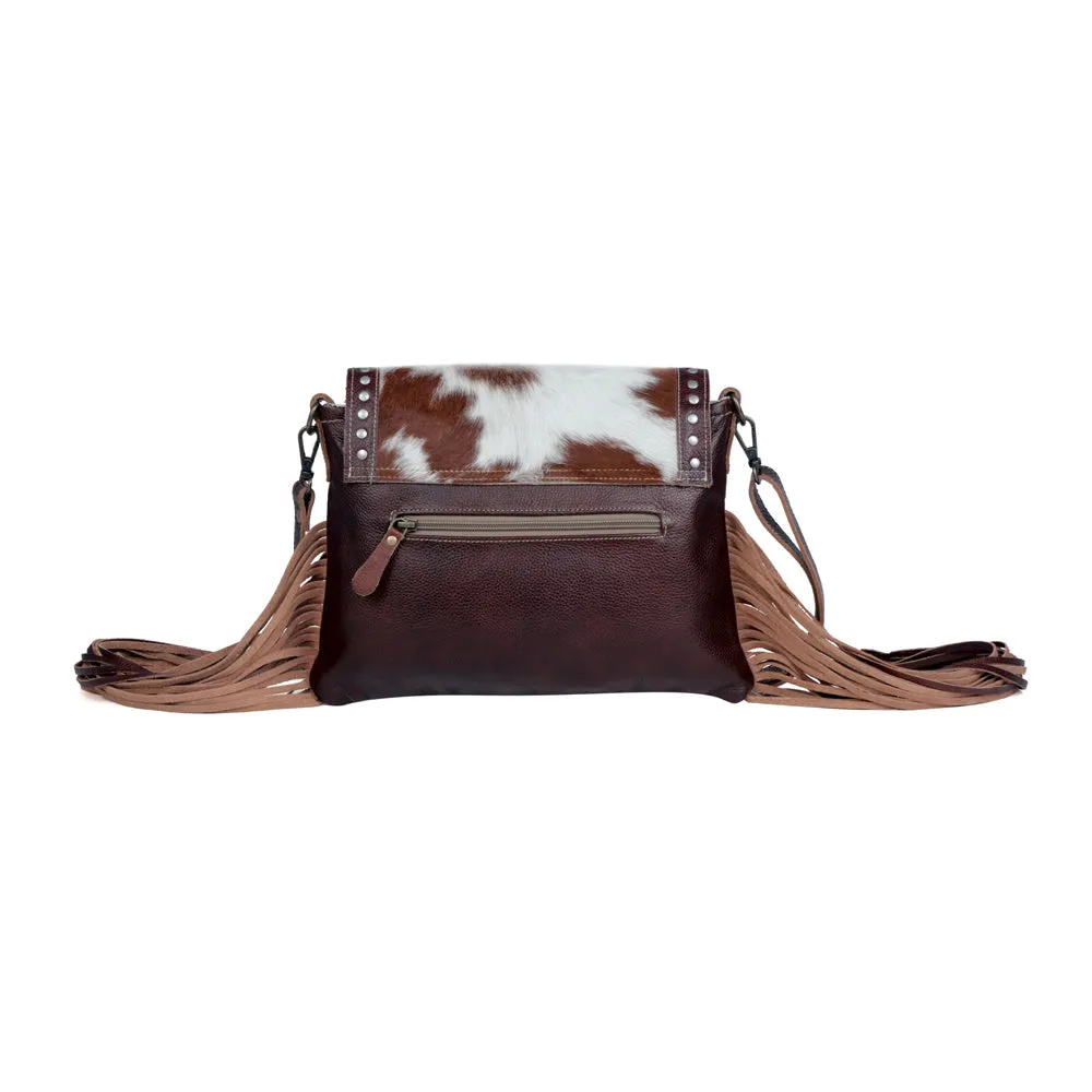 Carved Blossoms Leather & Hairon Bag sold by Myra Bag product image thumbnail 3