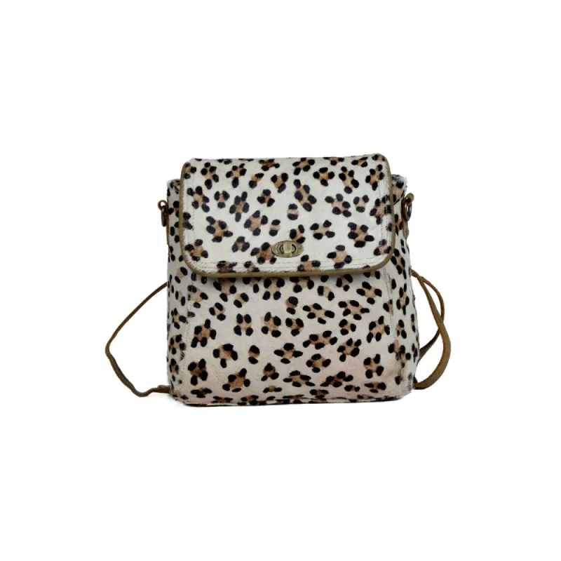 Quaint Leopard Print Leather & Hairon Bag sold by Myra Bag