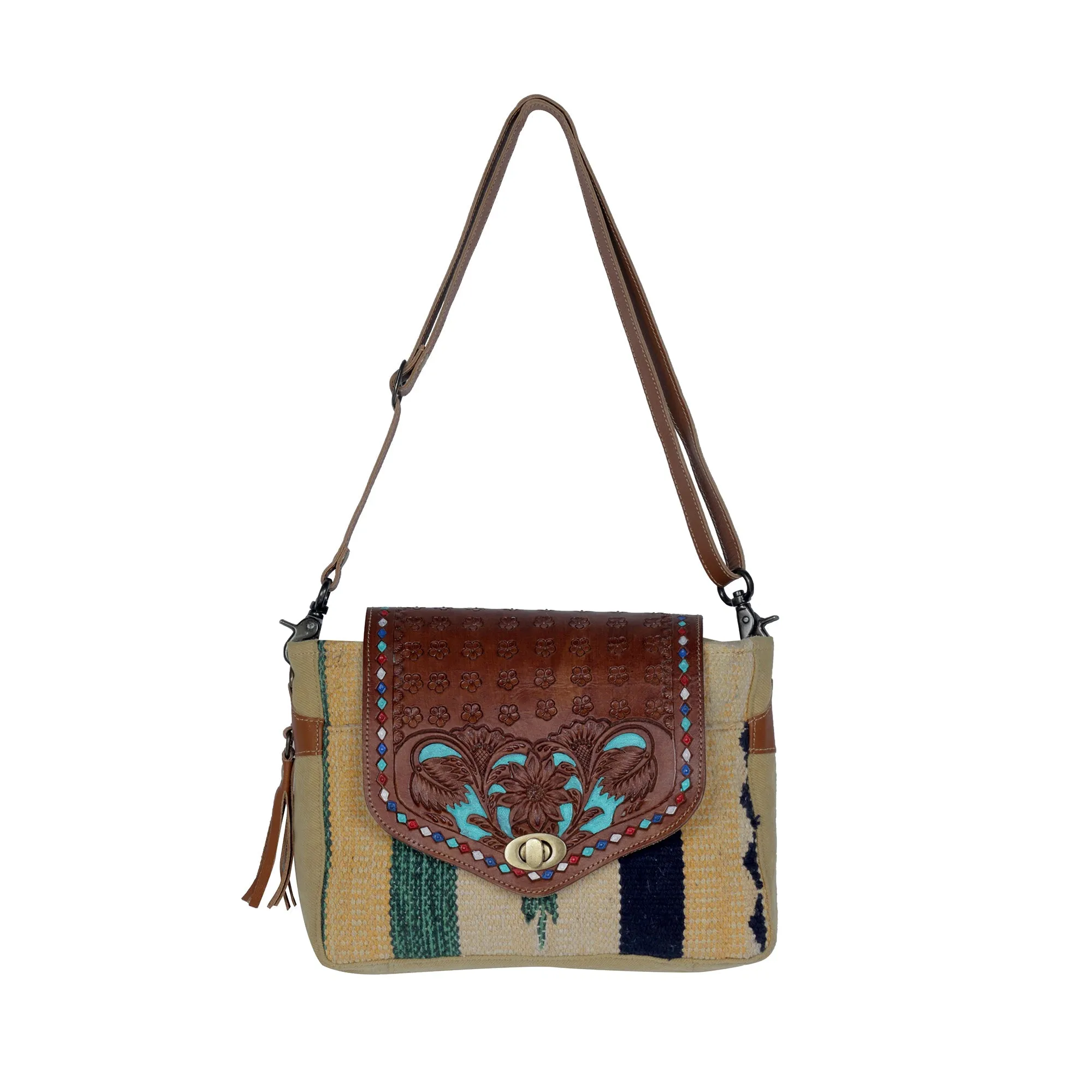 Floral Etchings Hand-Tooled Bag sold by Myra Bag product image thumbnail 4