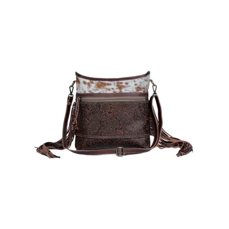 Classic Etchings  Leather & Hairon Bag sold by Myra Bag