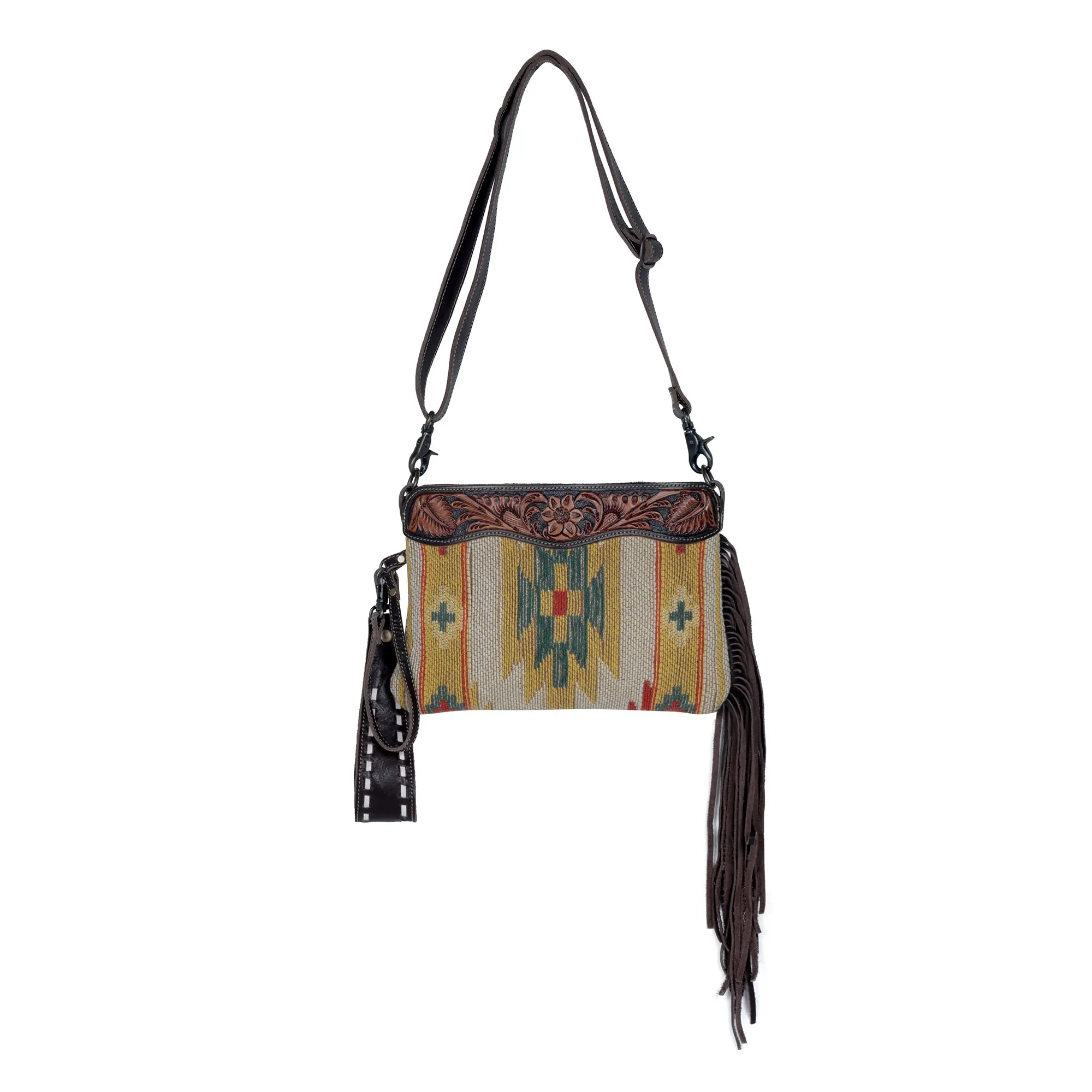 Dazzling Yellow Hand-Tooled Bag sold by Myra Bag product image thumbnail 4