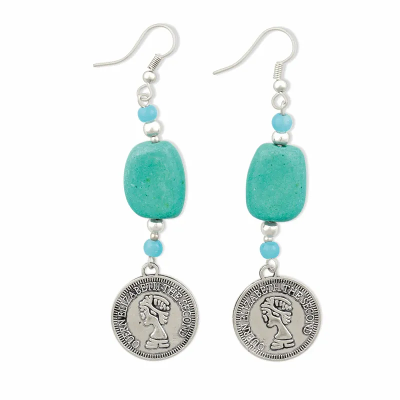 Coin Choice Drop Earrings sold by Myra Bag