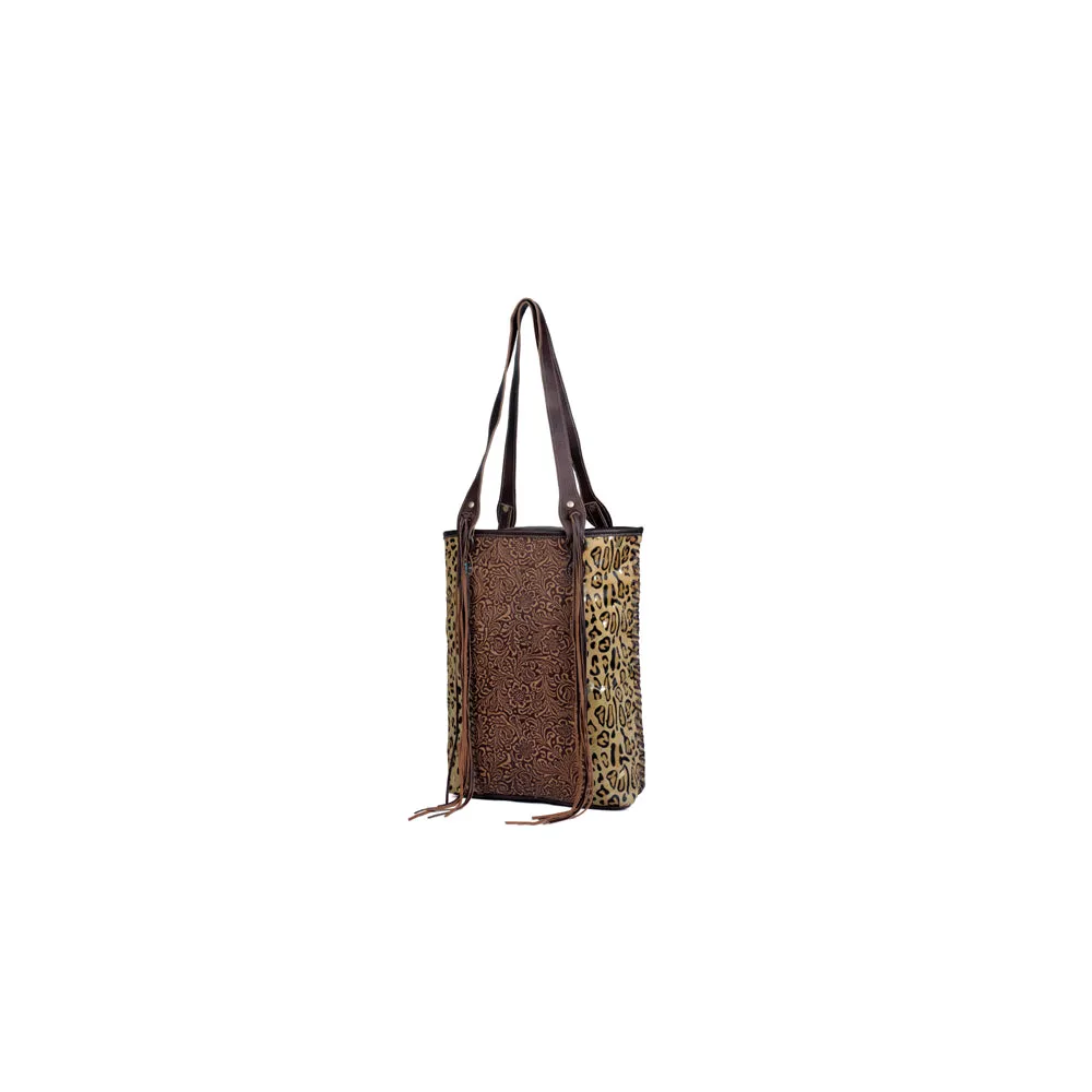 Golden Studs Leather & Hairon Bag sold by Myra Bag product image thumbnail 2
