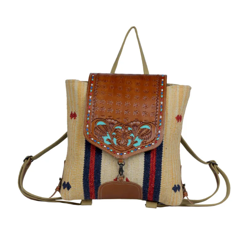 Lucent Backpack  Hand-Tooled Bag. sold by Myra Bag