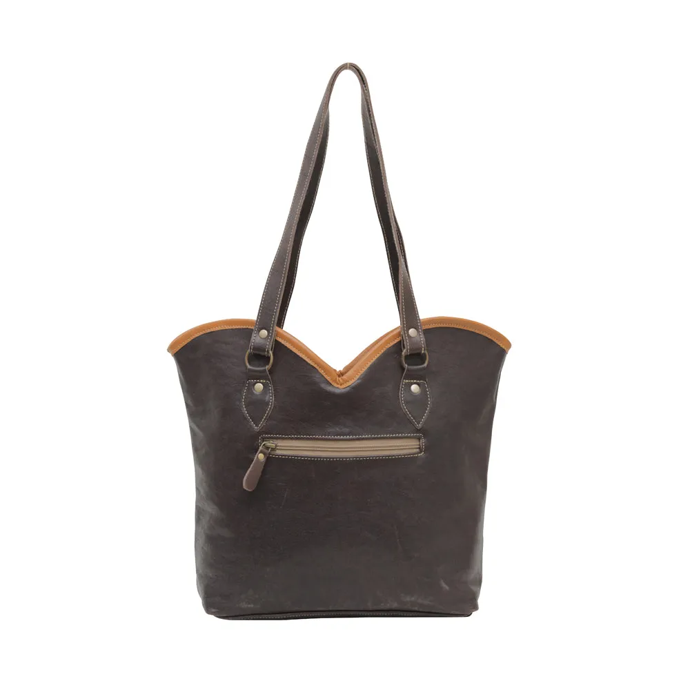 Astral Blue Leather & Hairon Bag sold by Myra Bag product image thumbnail 3