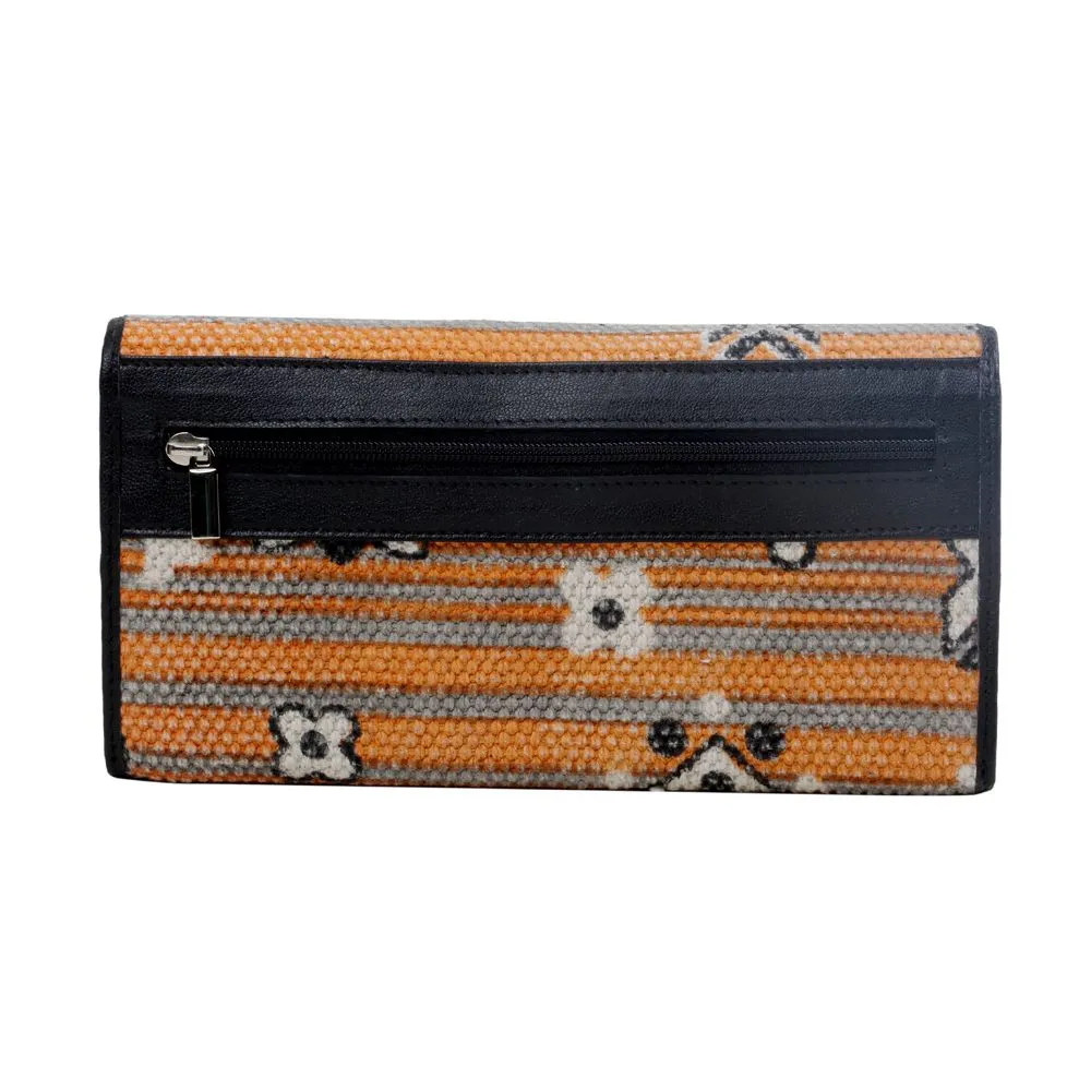 ORANGE AND GREY STRIPED WALLET sold by Myra Bag product image thumbnail 3