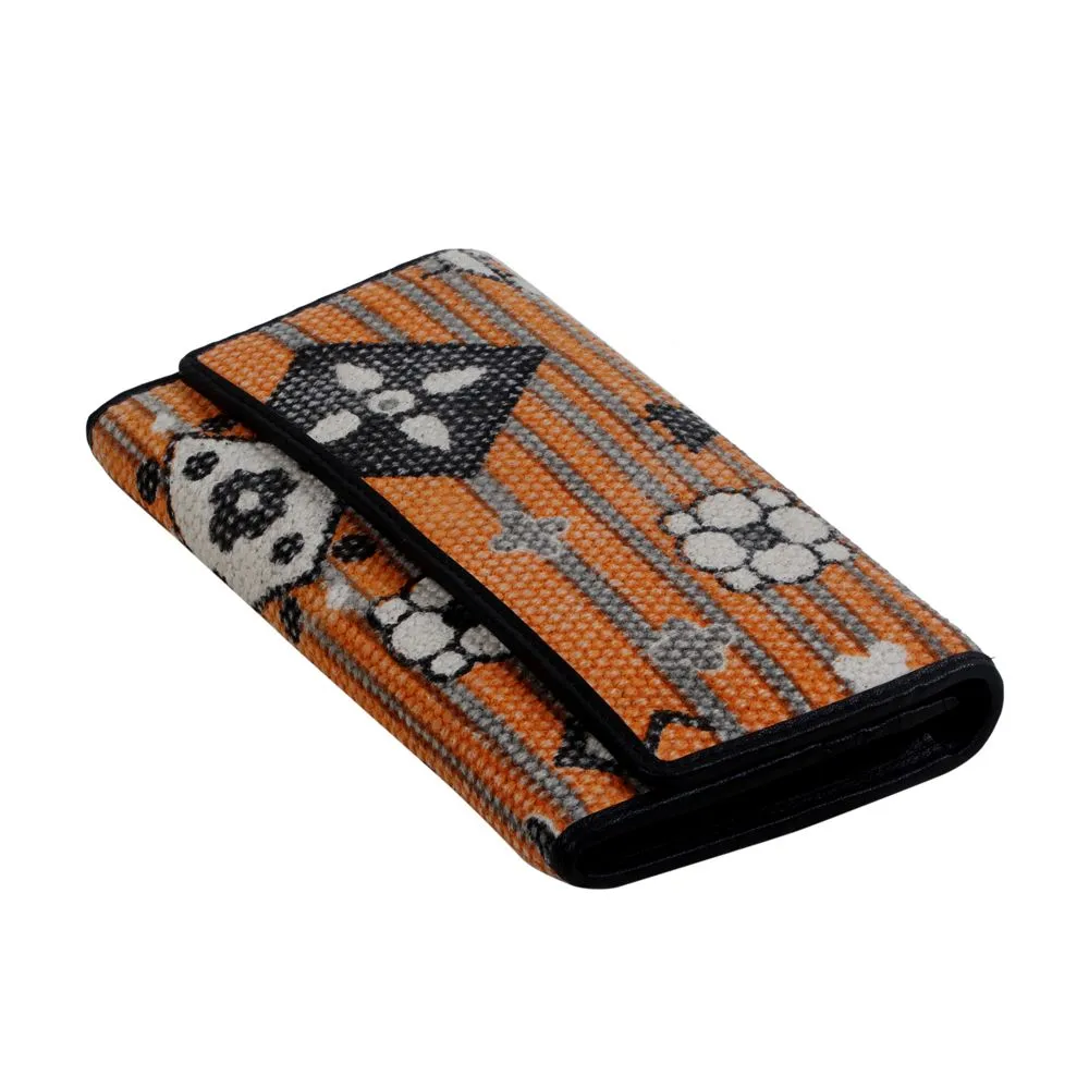 ORANGE AND GREY STRIPED WALLET sold by Myra Bag product image thumbnail 4