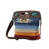 AZURE PETALS HAND TOOLED BAG. sold by Myra Bag