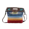 AZURE PETALS HAND TOOLED BAG. sold by Myra Bag