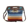 AZURE PETALS HAND TOOLED BAG. sold by Myra Bag