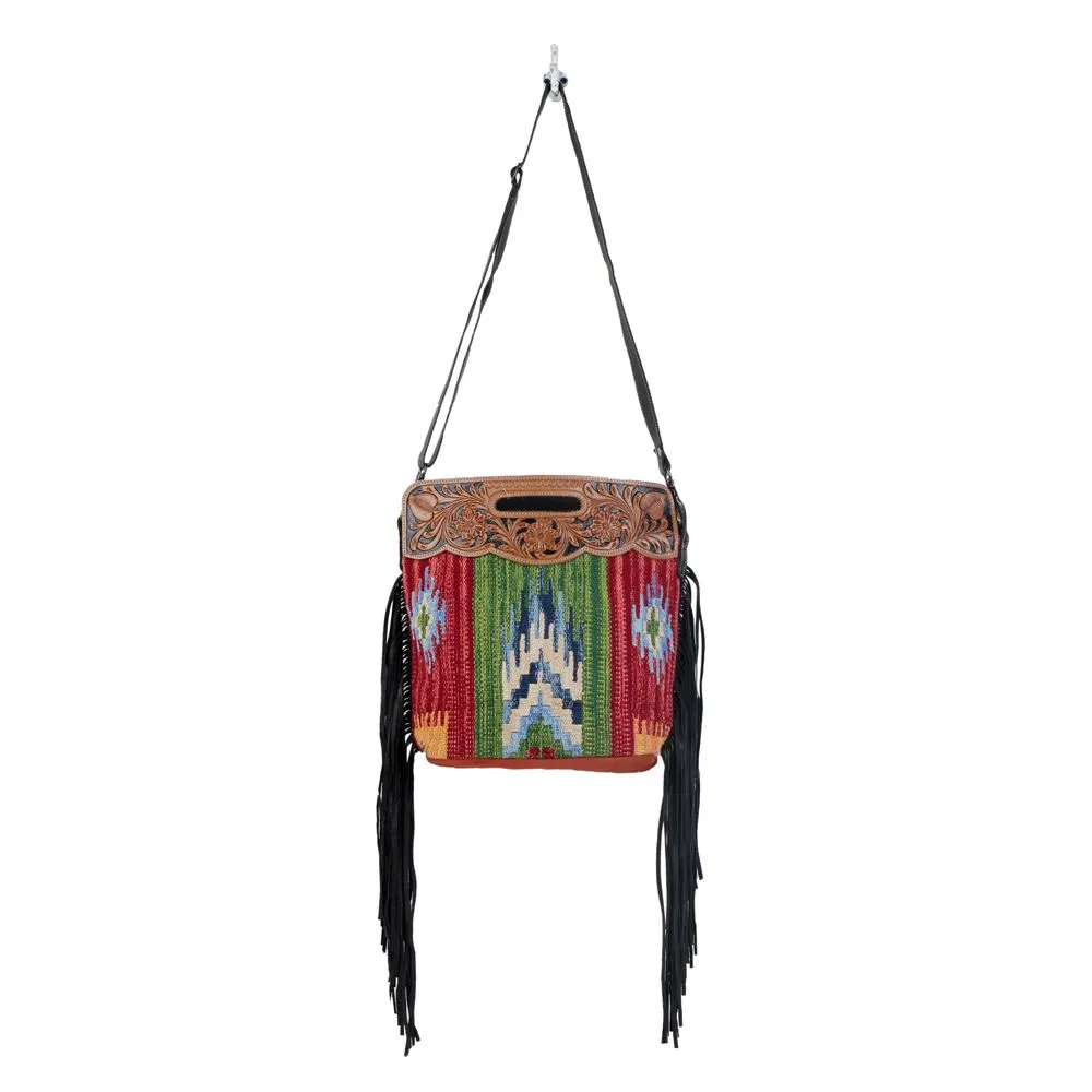 JARDIN HAND TOOLED BAG sold by Myra Bag product image thumbnail 4