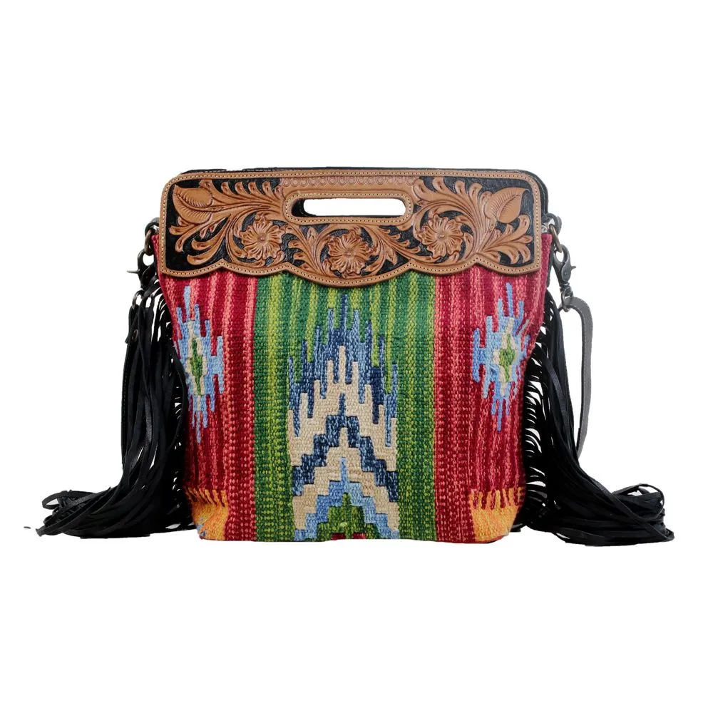 JARDIN HAND TOOLED BAG sold by Myra Bag