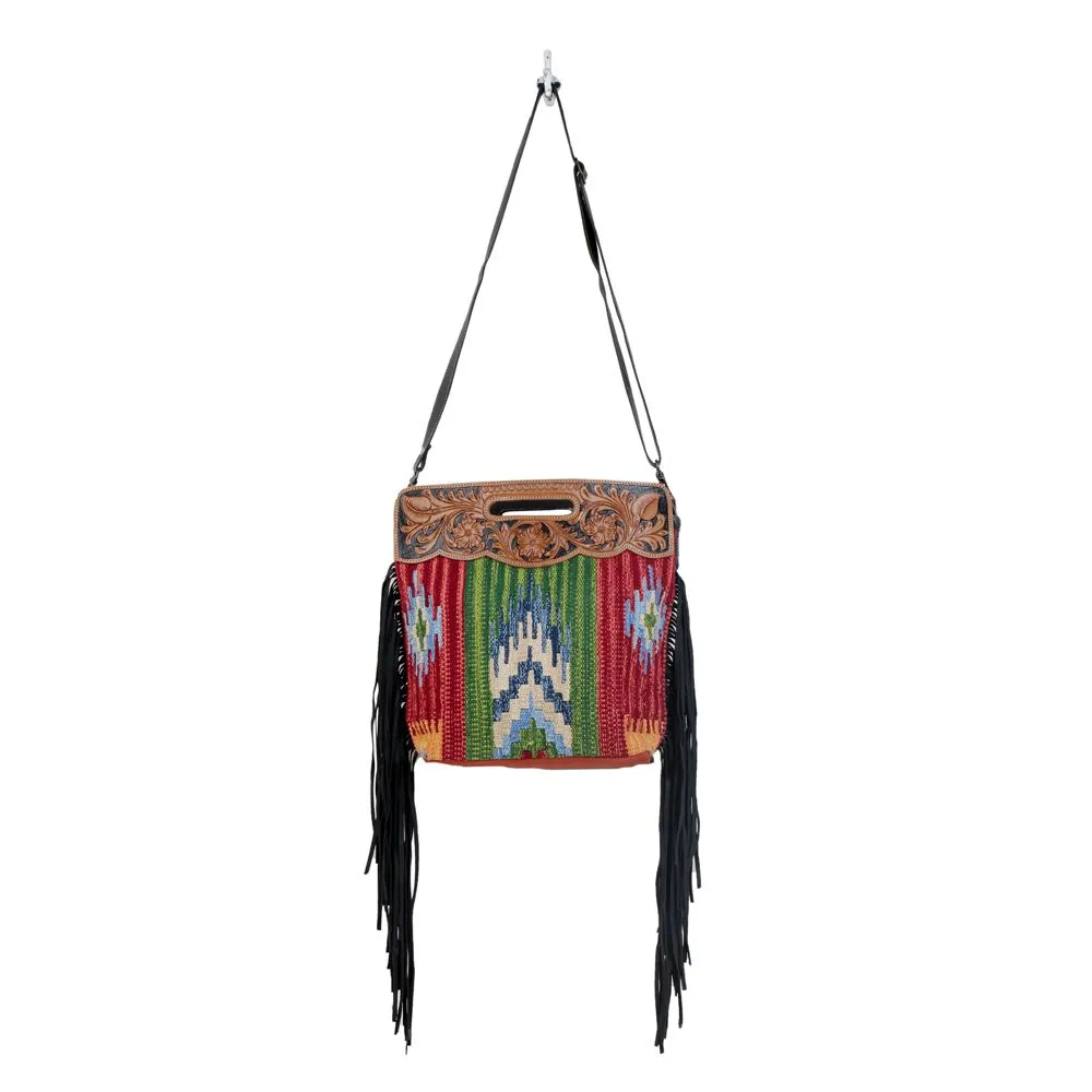 JARDIN HAND TOOLED BAG sold by Myra Bag product image thumbnail 5