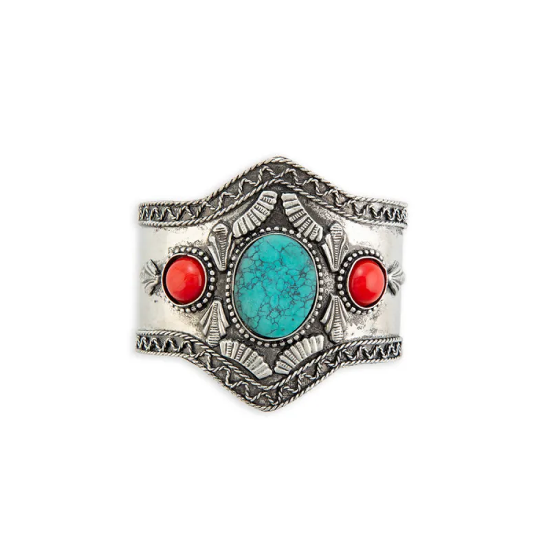 Timeless Beauty Silver Wrist Cuff Bracelet sold by Myra Bag