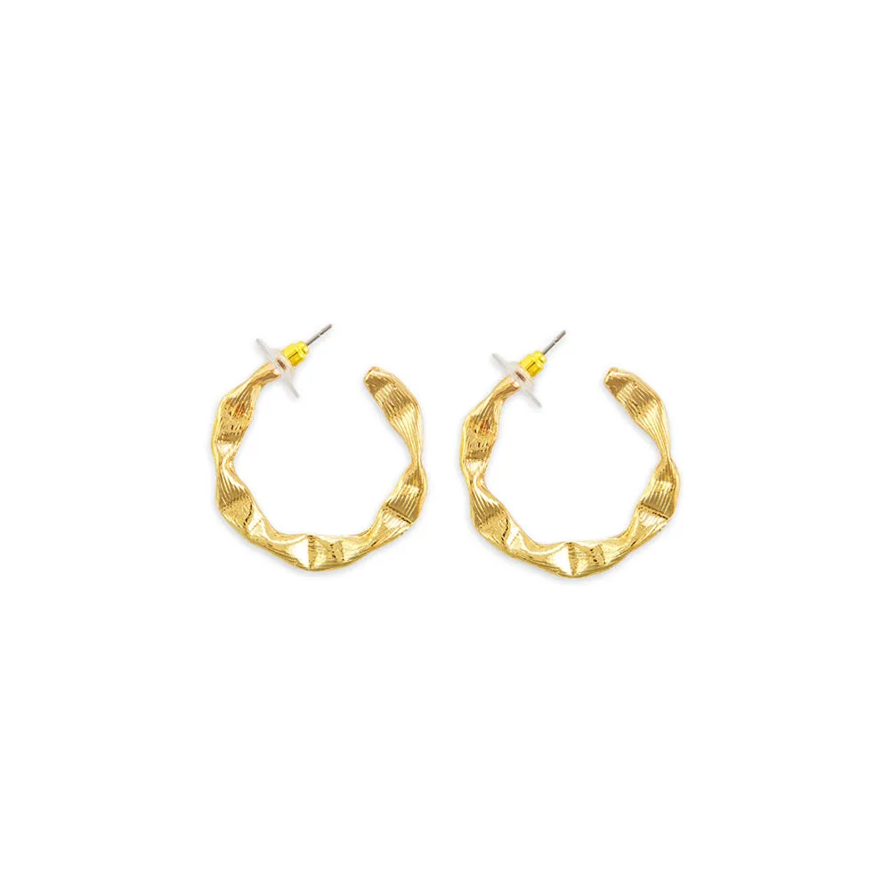 Golden Sunrise Hoop Earrings sold by Myra Bag