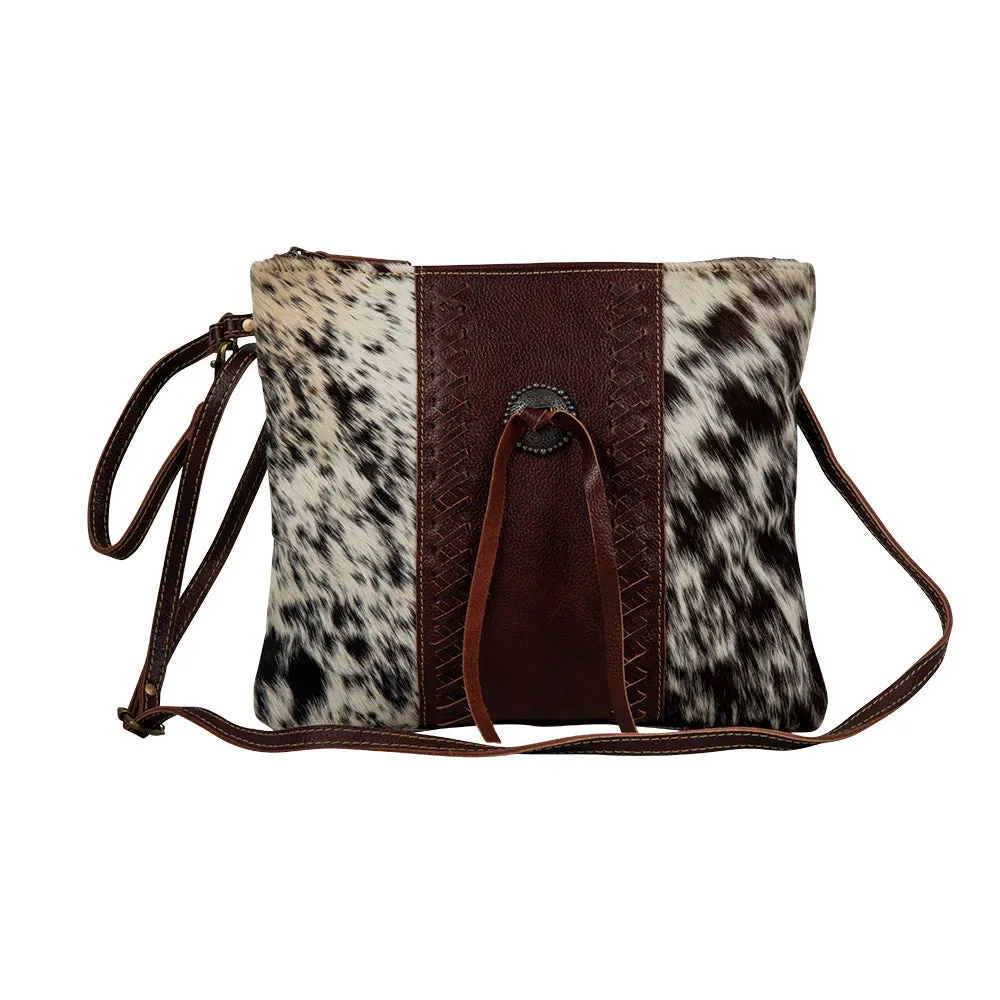 Rosalinda Cross Stitched Leather & Hairon Bag sold by Myra Bag