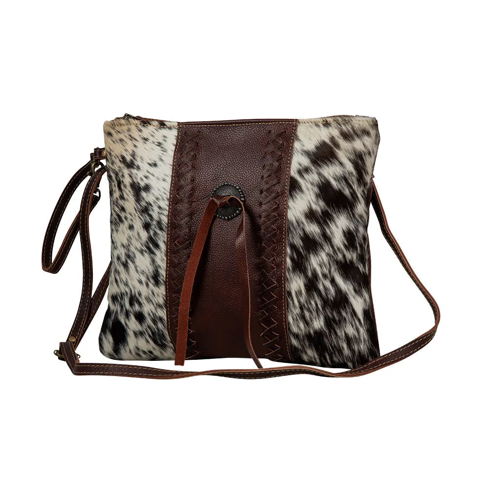 Rosalinda Cross Stitched Leather & Hairon Bag sold by Myra Bag product image thumbnail 2