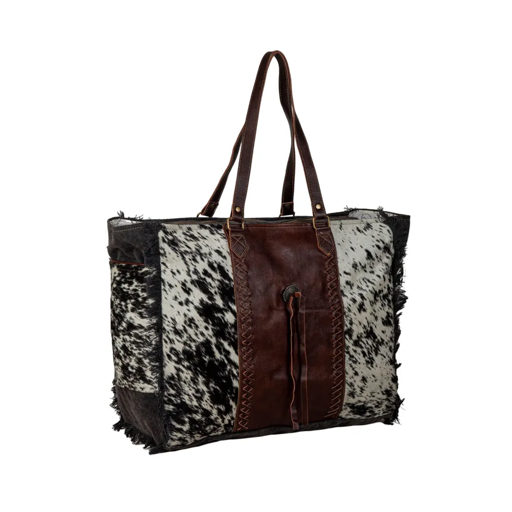 Rosalinda Cross Stitched Weekender Bag sold by Myra Bag product image thumbnail 2