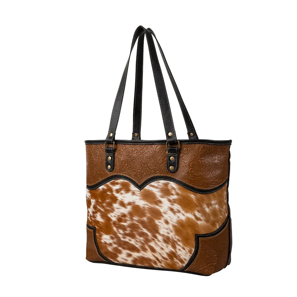Cattle Brun Canvas & Hairon Bag sold by Myra Bag product image thumbnail 2