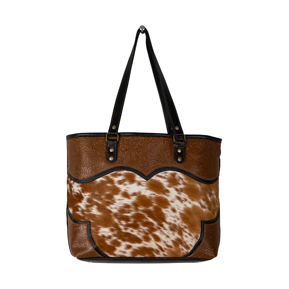 Cattle Brun Canvas & Hairon Bag sold by Myra Bag product image thumbnail 4