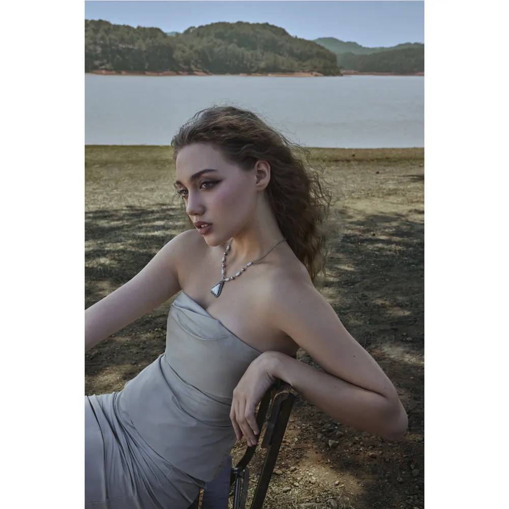 Boho Chic Silver Necklace sold by Myra Bag product image thumbnail 3