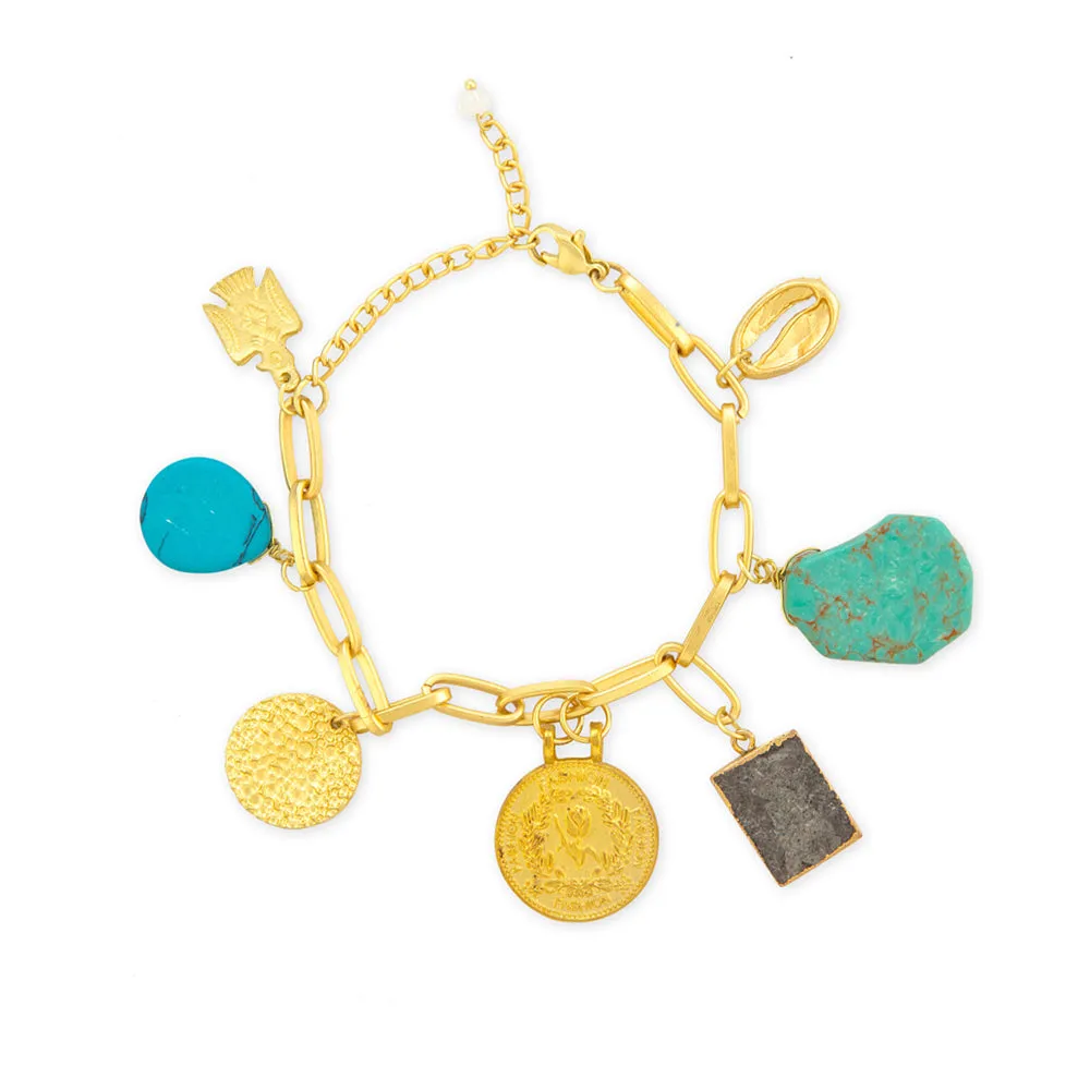 World Travels Charm Bracelet sold by Myra Bag product image thumbnail 2