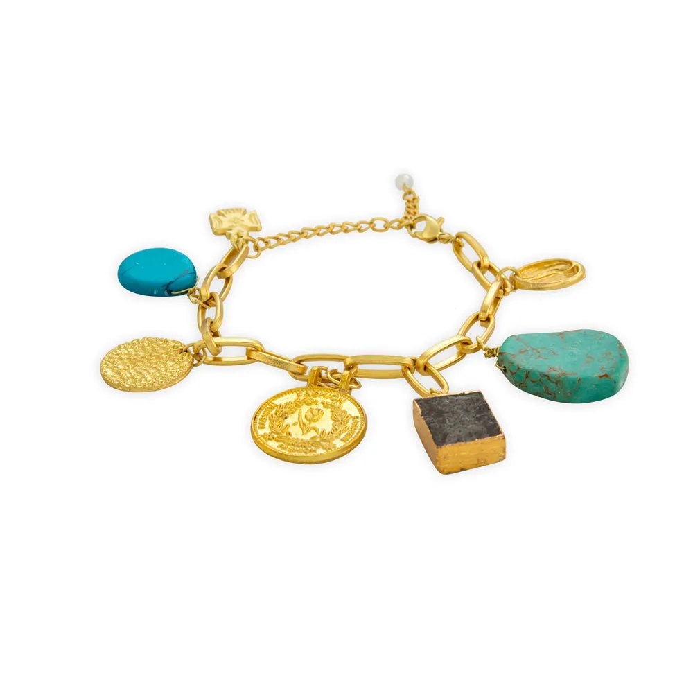 World Travels Charm Bracelet sold by Myra Bag product image thumbnail 3