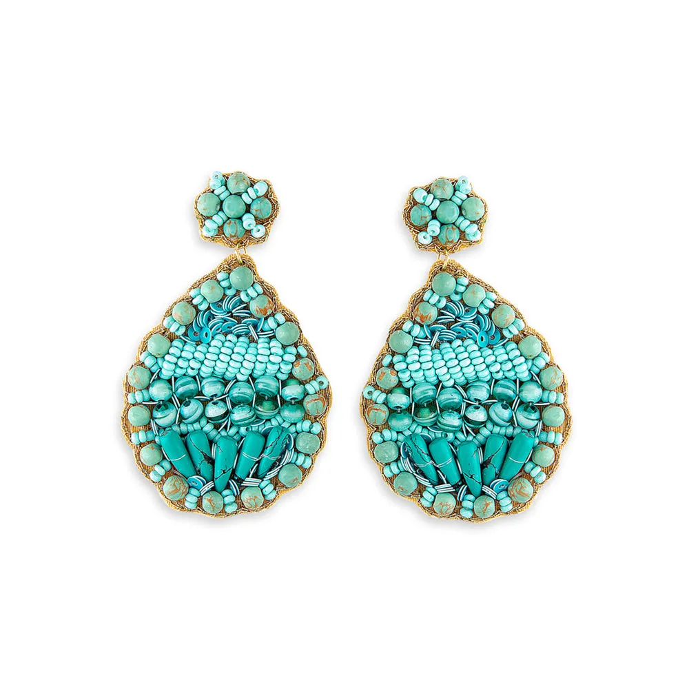 Ocean Dreams Beaded Earrings sold by Myra Bag