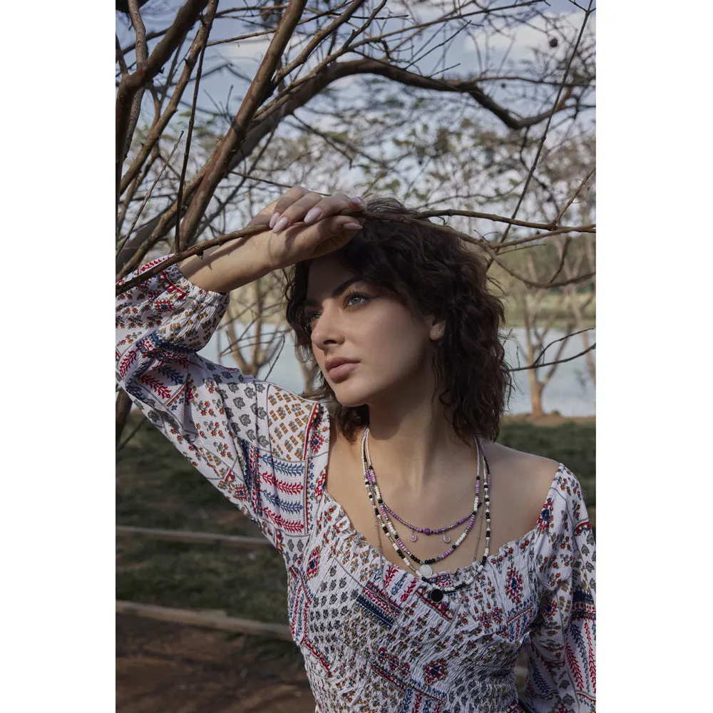 Merry Magenta Layered Necklace sold by Myra Bag product image thumbnail 3