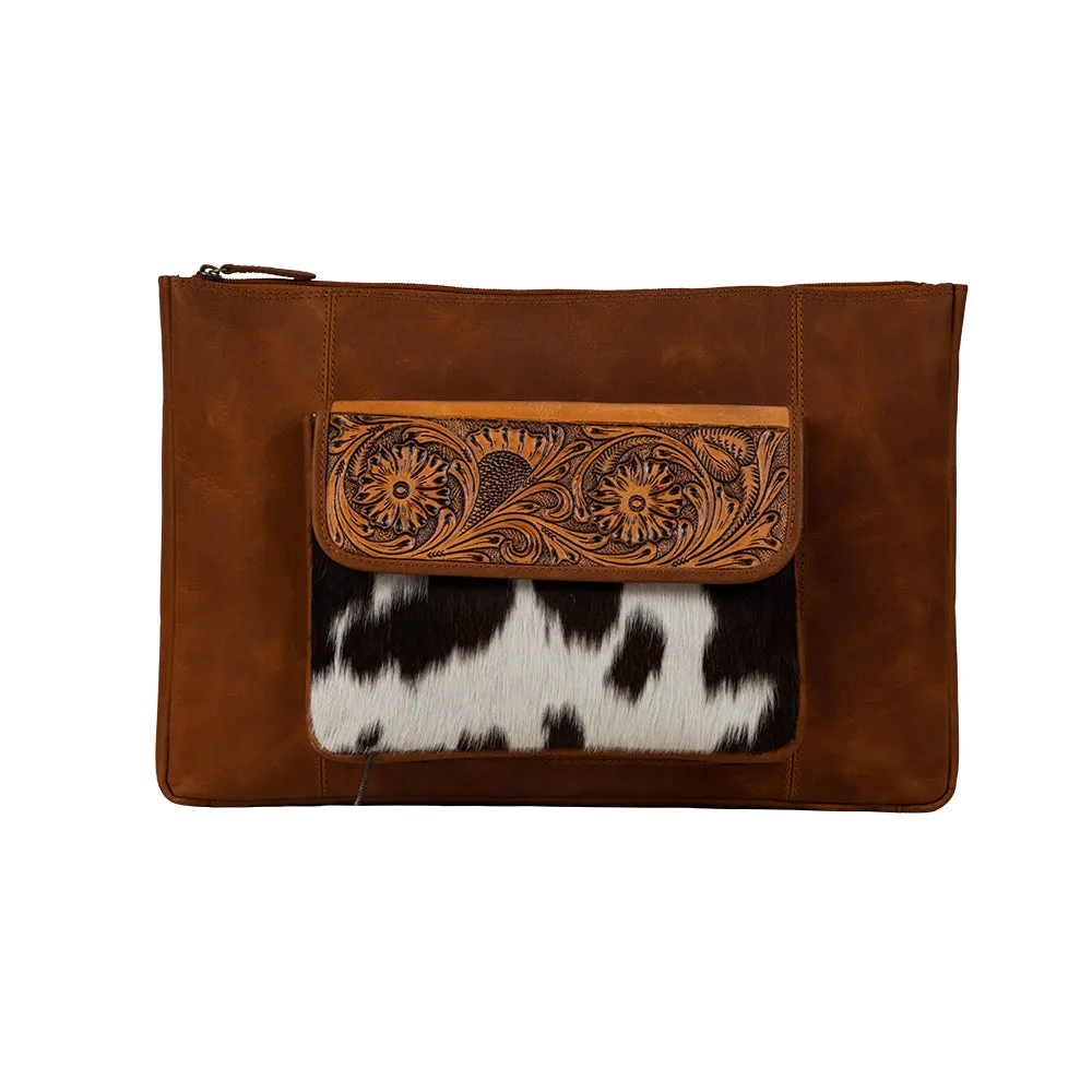Wynona Hand-Tooled Combo Laptop Sleeve sold by Myra Bag