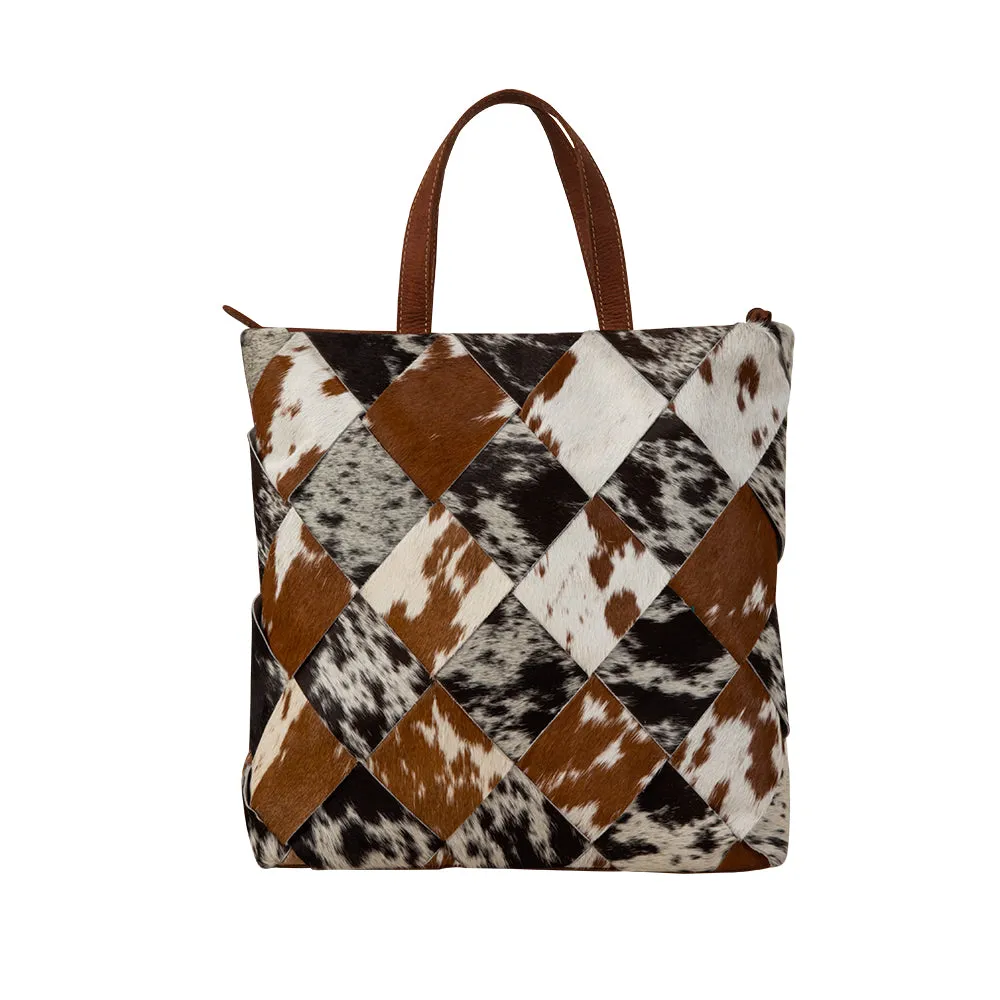 Tambra Hide Patchwork Concealed Carry Bag sold by Myra Bag