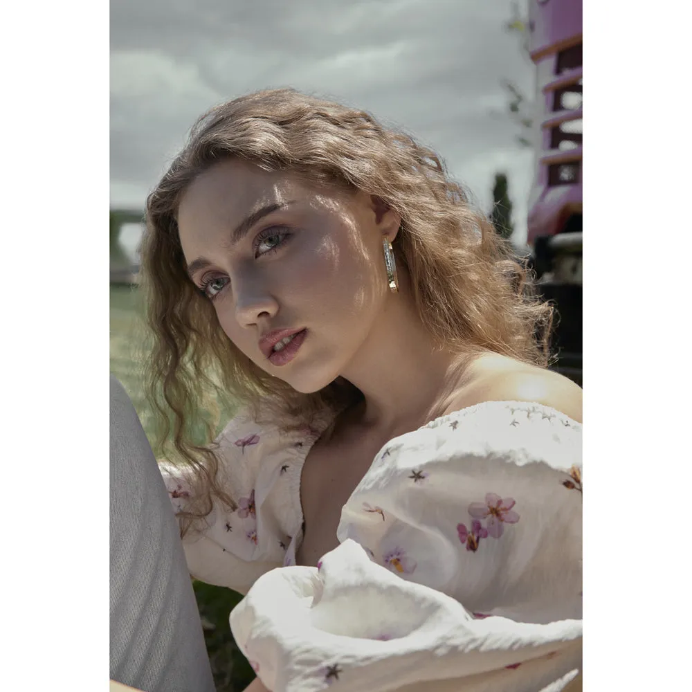 Radiance Gold Tone Earrings sold by Myra Bag product image thumbnail 3