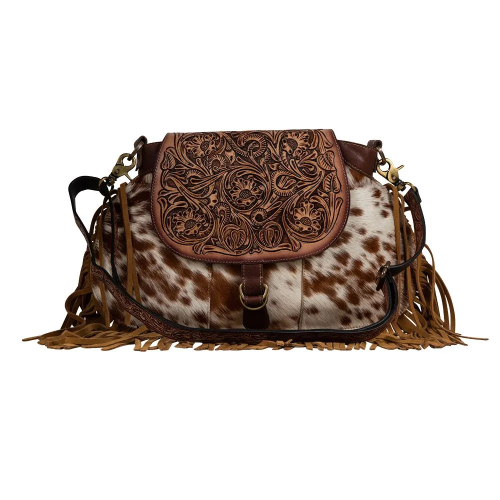 Classic Country Fringed Hand-Tooled Bag sold by Myra Bag