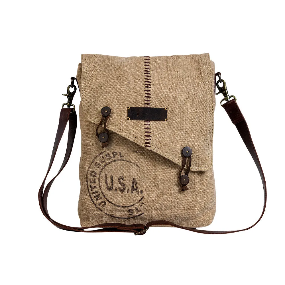 U.S.A. Vintage-Look Shoulder Bag sold by Myra Bag