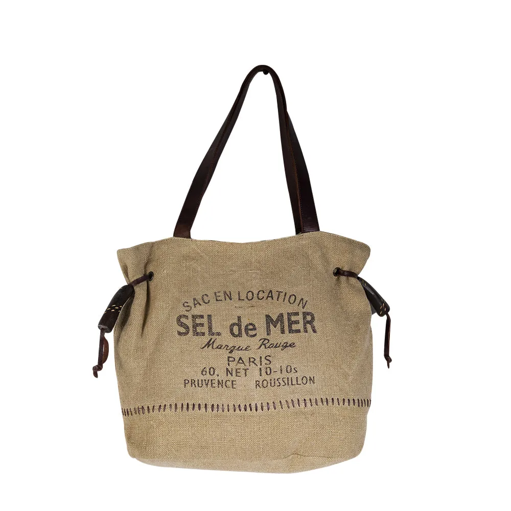 Sel de Mer Gathered Strap Tote Bag sold by Myra Bag product image thumbnail 4