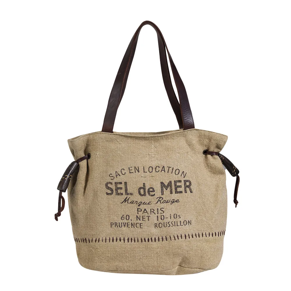 Sel de Mer Gathered Strap Tote Bag sold by Myra Bag
