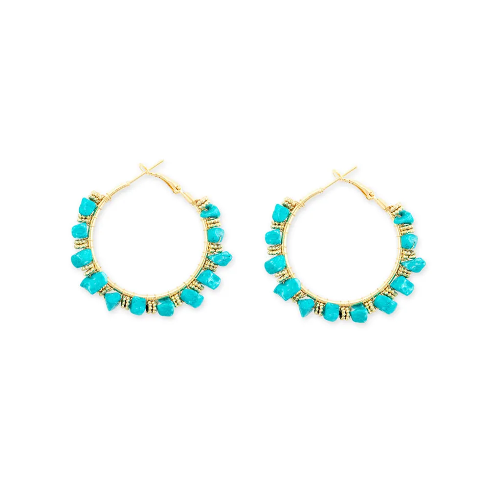 Nature’s Treasures Hoop Earrings sold by Myra Bag