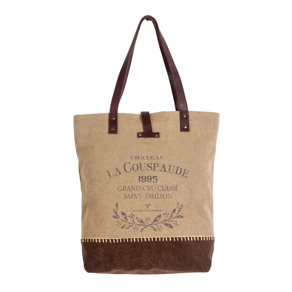 La Couspaude Vintage-Look Tote Bag sold by Myra Bag product image thumbnail 4