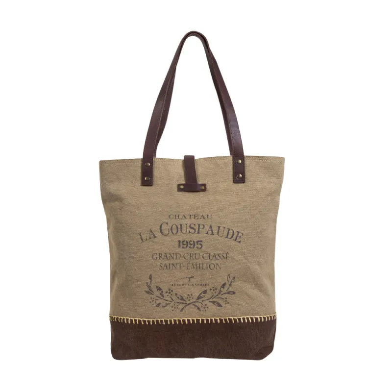 La Couspaude Vintage-Look Tote Bag sold by Myra Bag