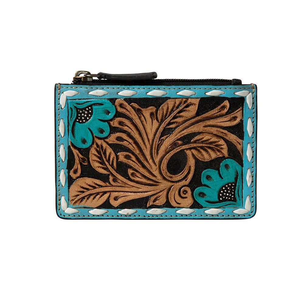 Bend Creek Hand-Tooled Credit Card Holder sold by Myra Bag