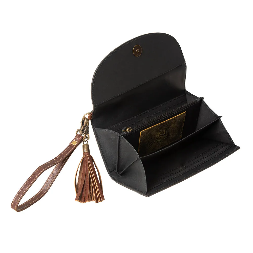 Sandstone Trail Hand-Tooled Wristlet Wallet sold by Myra Bag product image thumbnail 4