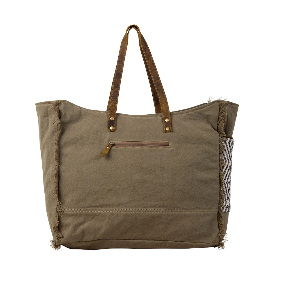 Sand Weaver Weekender Bag sold by Myra Bag product image thumbnail 3