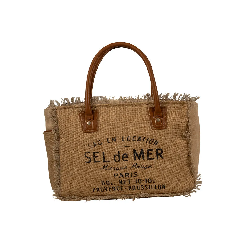 Sel De Mer Frayed Trim Small & Crossbody Bag sold by Myra Bag