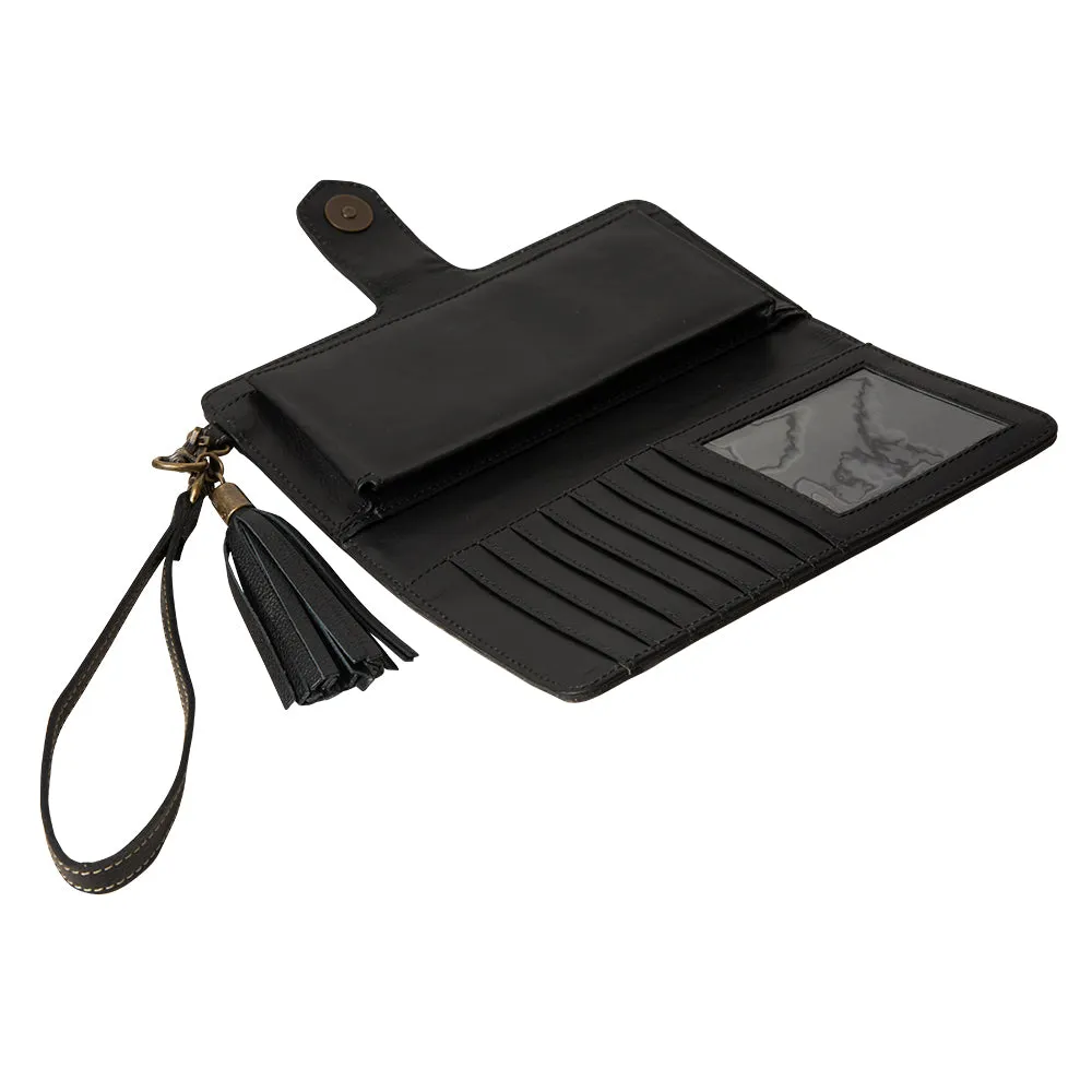 Western Swing Hand-Tooled Wristlet Wallet sold by Myra Bag product image thumbnail 4