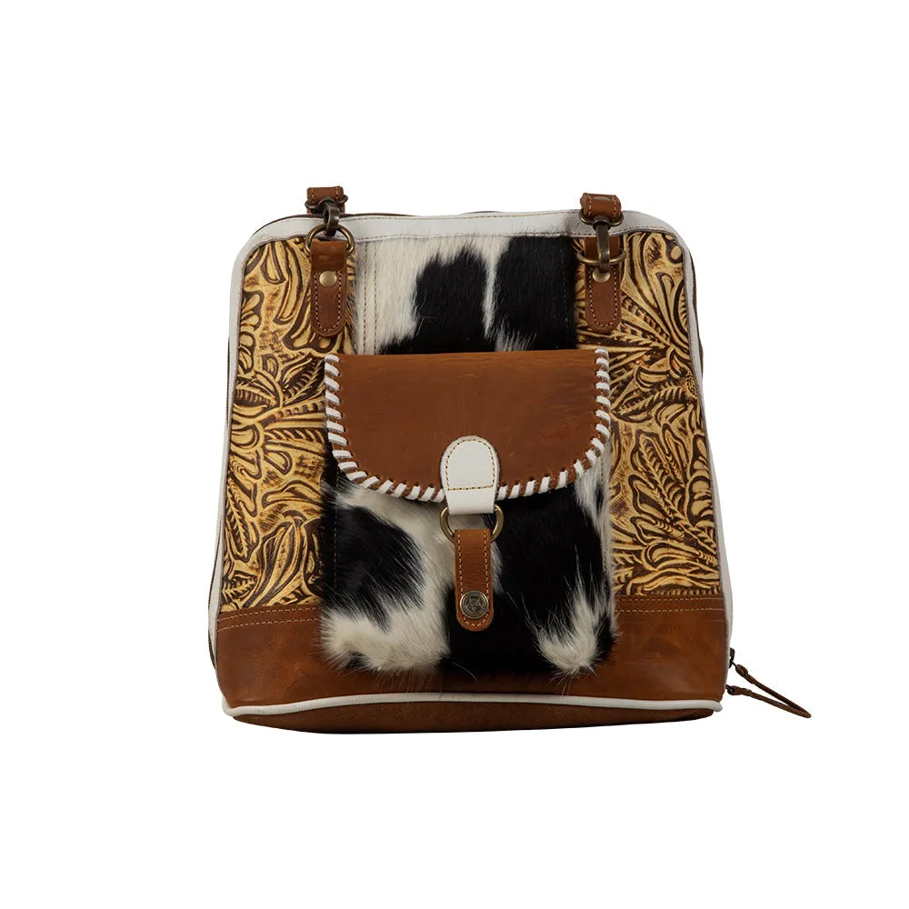 Prairie Grasslands Canvas and Hairon Backpack. sold by Myra Bag